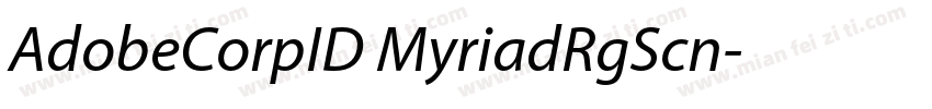 AdobeCorpID MyriadRgScn字体转换